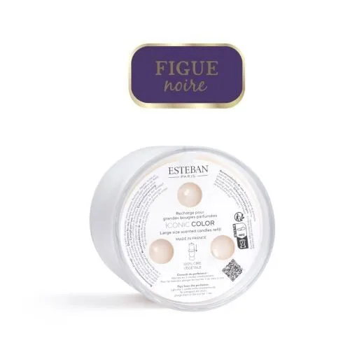 Rezerva lumanare parfumata Iconic Color 400g Figue Noire - Esteban Paris Parfums