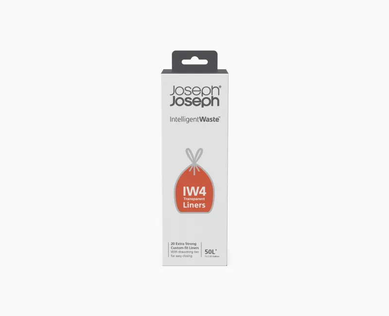 Set 20 Saci transparenti Iw4-50L Cos Gunoi sistem Compactare - JosephJoseph